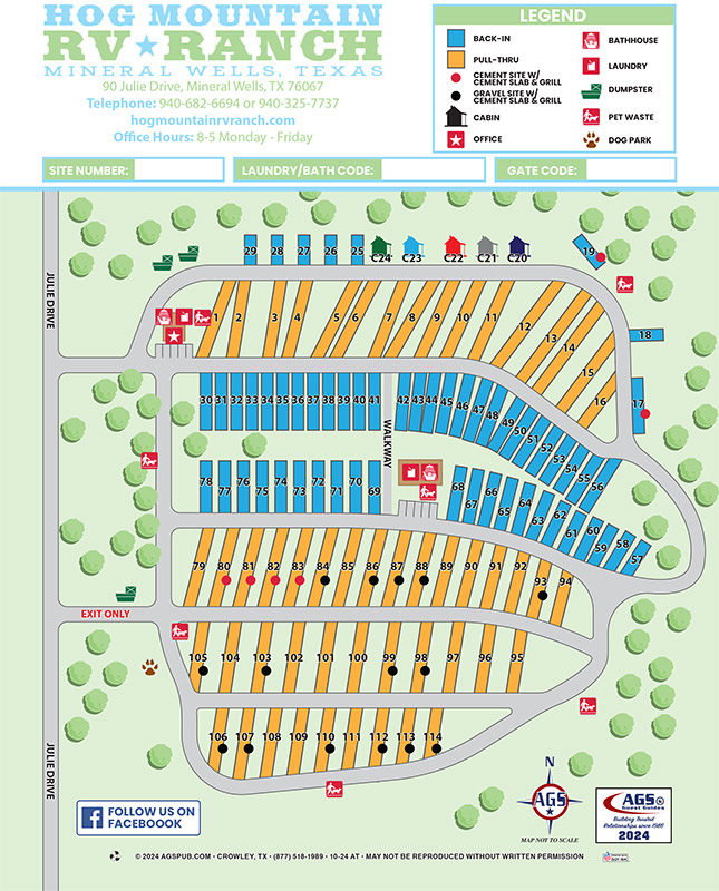 Hog Mountain RV Ranch Map